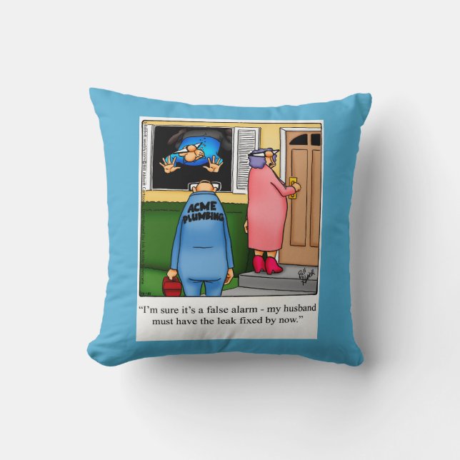 Plumber Humor Pillow Gift (Front)