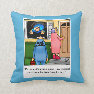 Plumber Humor Pillow Gift