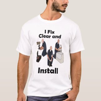 Plumber I Fix Clear Install Handyman Party T-Shirt