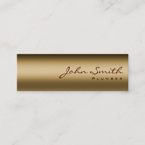 Mini Bronze Metal Plumbing Business Card