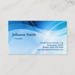 Plumber - Modern Blue Creative Business Card
