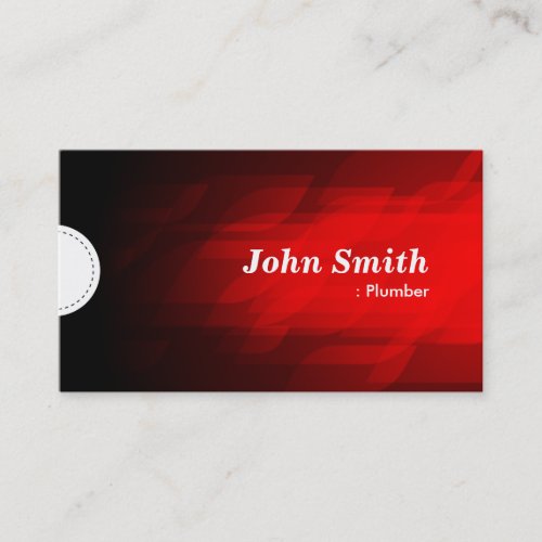 Plumber _ Modern Dark Red Business Card