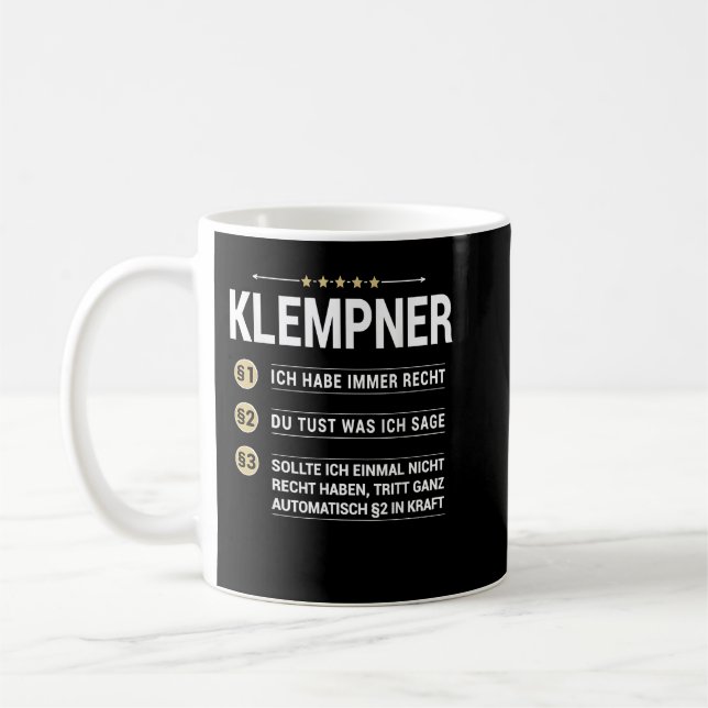 Plumber occupation my own paragraphs coffee mug (Left)