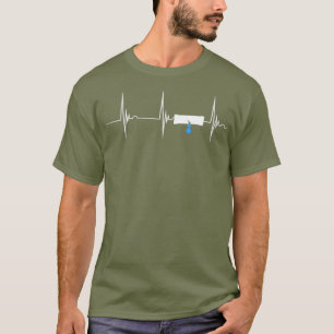 Plumber Pipefitter Heartbeat EKG Pulse Plumbing T-Shirt