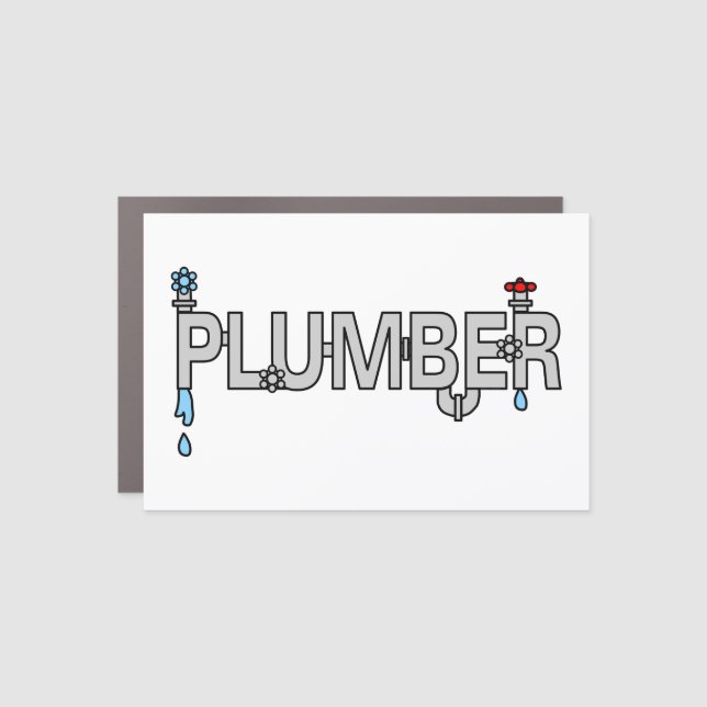 Plumber Pipes Car Magnet (Front)
