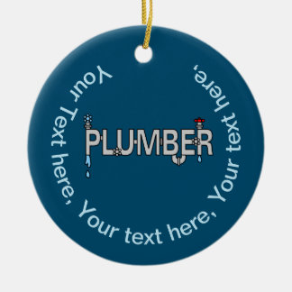 Plumber Pipes Ceramic Ornament