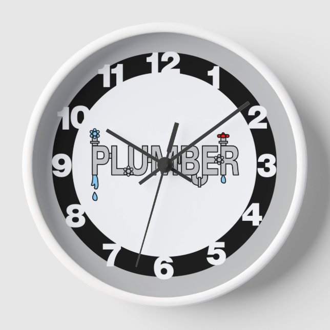 Plumber Pipes Clock (Front)