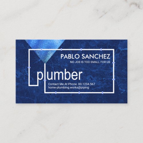 Plumber Piping Blue Water Leaks Business Card