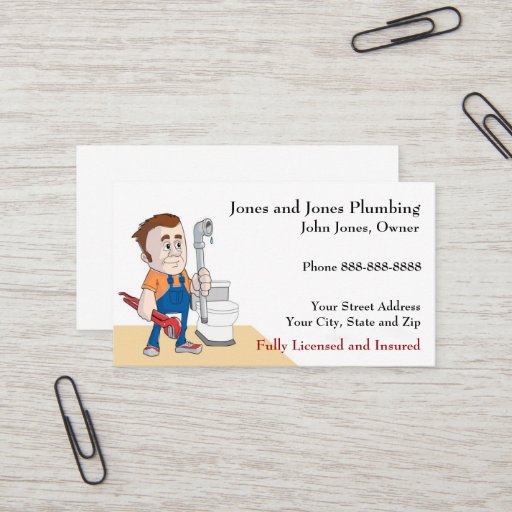 Customizable Plumber Plumbing Business Card