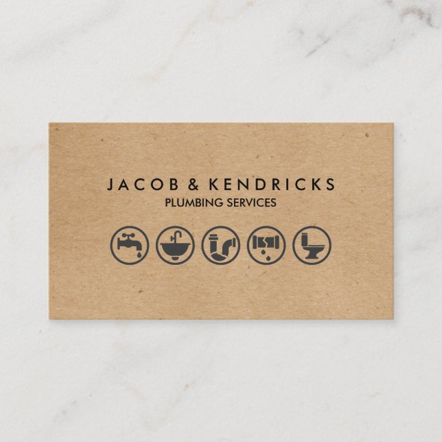 Plumber Plumbing Home Repair Business Card (Front)