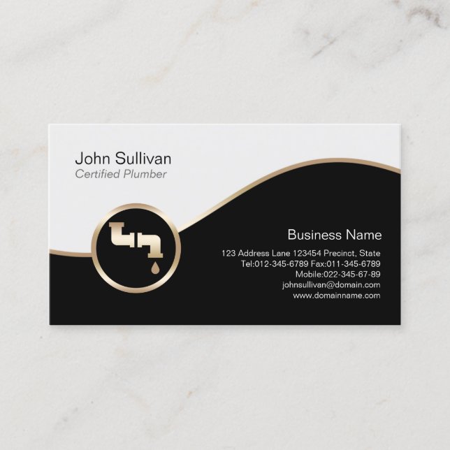 Plumber Plumbing Home Repair Business Card (Front)