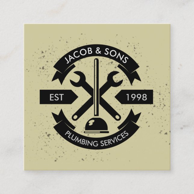 Plumber Plumbing Home Repair Business Card (Front)