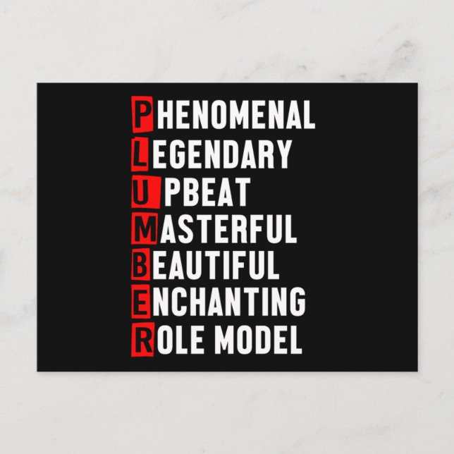 Plumber Plumbing Job Profession Craft Tools Gift Postcard (Front)