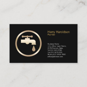 Plumber Plumbing Leaking Faucet Home Repair Business Card