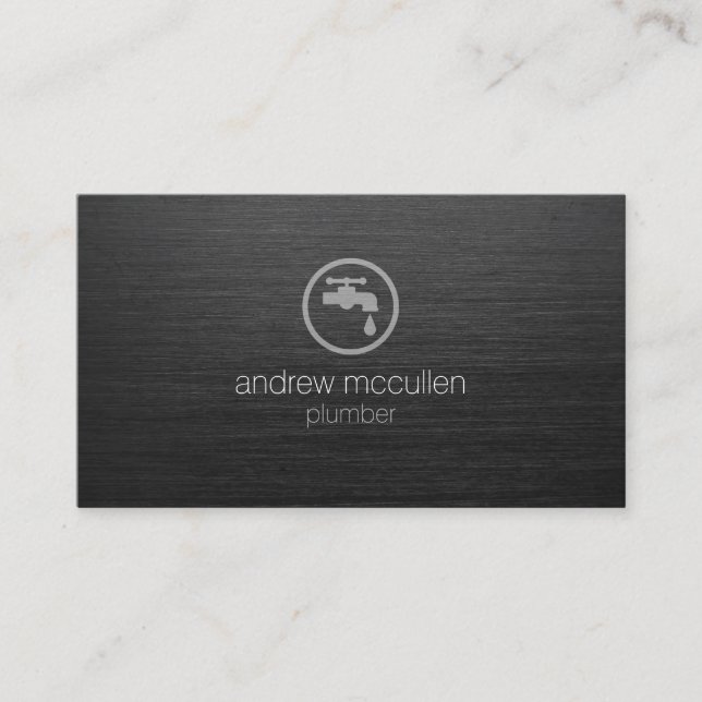 Plumber Plumbing Leaking Faucet Home Repair Business Card (Front)