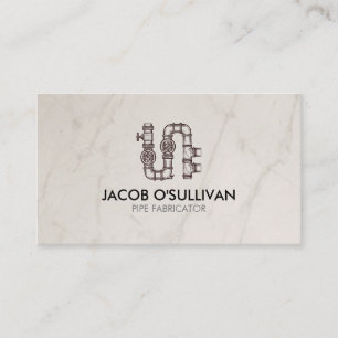 Plumber Plumbing Pipe Layer Business Card