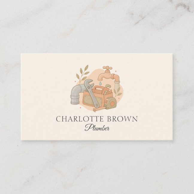 Plumber Plumbing Pipe Repair Water Maintenance Business Card