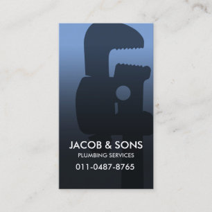 Plumber Plumbing Pipe Wrench Business Card