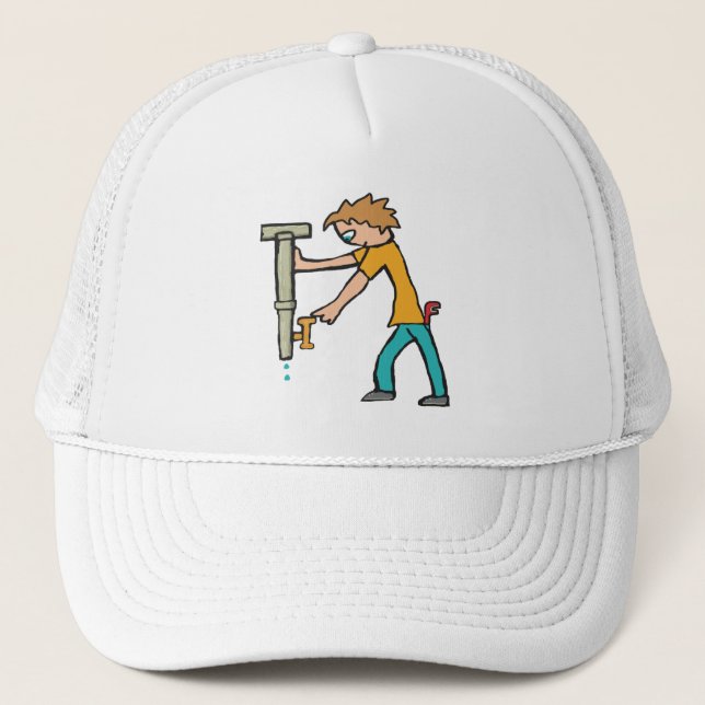 Plumber Plumbing Trucker Hat (Front)