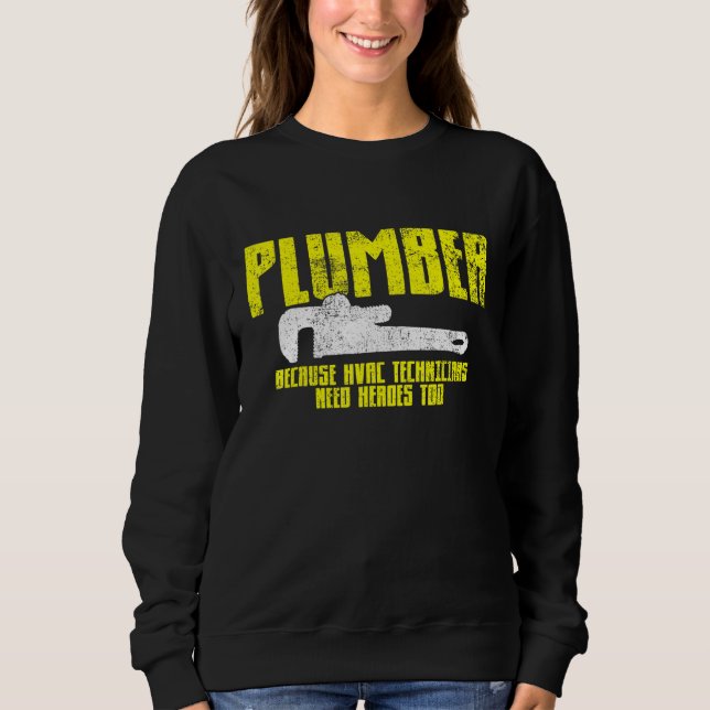 Plumber Plumbing Vintage Sweatshirt (Front)