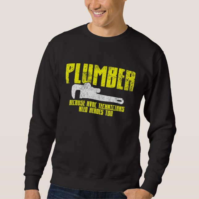 Plumber Plumbing Vintage Sweatshirt (Front)