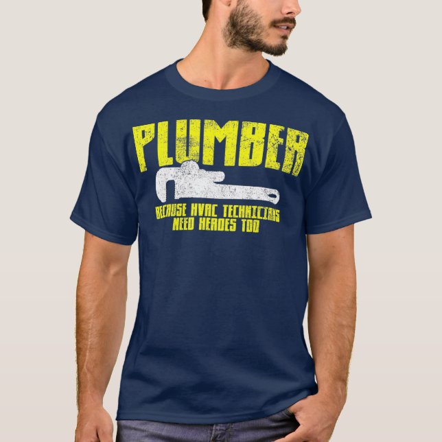 Plumber Plumbing Vintage T-Shirt (Front)