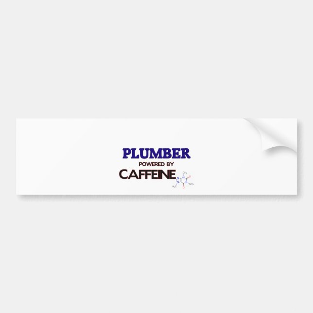 Plumber Powered by caffeine Bumper Sticker (Front)