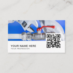 Plumber QR Code Business Card