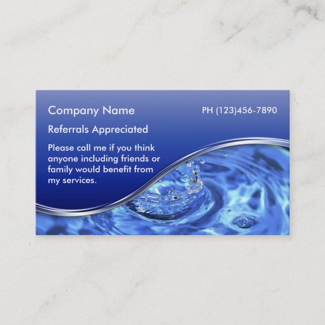 Plumber Referral Business Cards (Front)