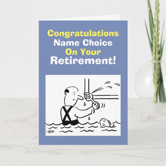 Plumber Retirement Card (Front)