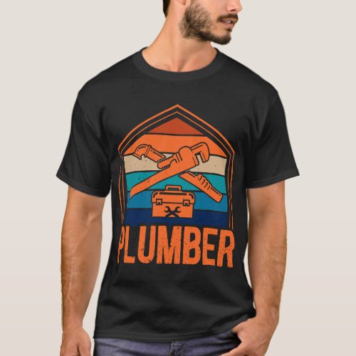 Plumber Retro Master Plumbing Pipefitters Steamfit T_Shirt