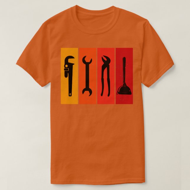 Plumber Retro Vintage Plumbing T-Shirt (Design Front)