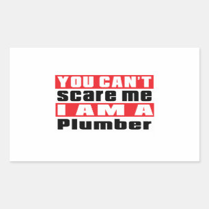 Plumber scare designs rectangular sticker