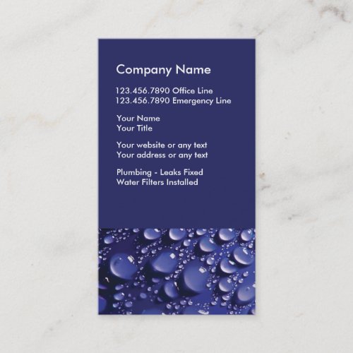 Plumber Service Business Card