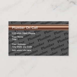 Plumber Service Design Business Card
