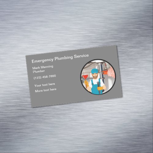 Plumber Service Plumbing Business Card Magnet