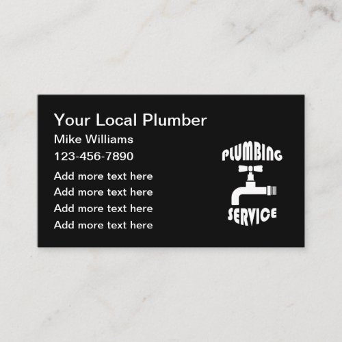 Plumber Services Business Card Design