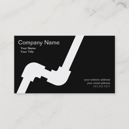 Plumber Simple Businesscard Black Business Card