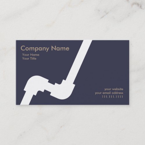 Plumber Simple Businesscard Navy Business Card