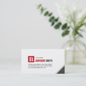 Plumber - Simple Chic Red Business Card (Standing Front)