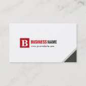 Plumber - Simple Chic Red Business Card (Back)