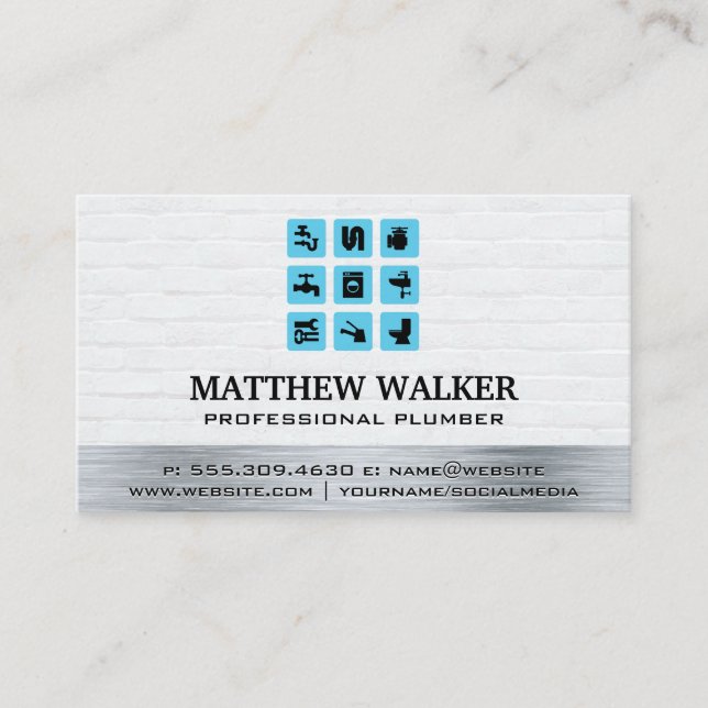 Plumber | Skilled Worker Business Card (Front)