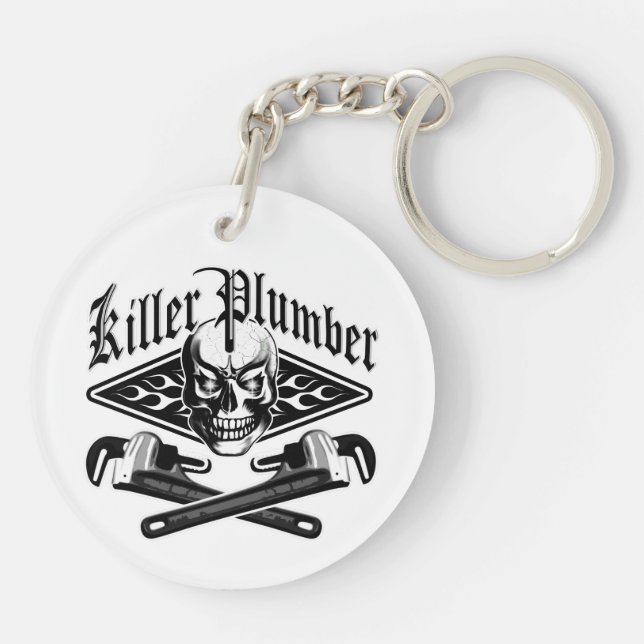 Plumber Skull: Killer Plumber 3.1 Keychain (Back)