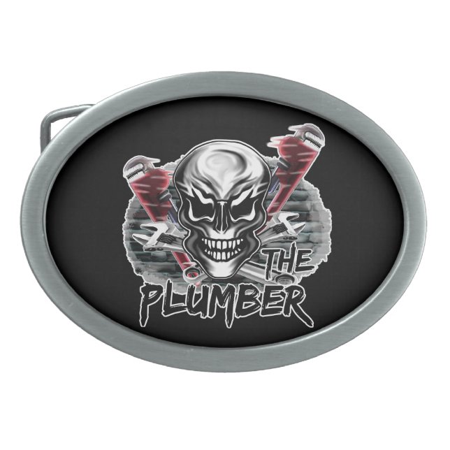 Plumber Skull: The Plumber Belt Buckle (Front)