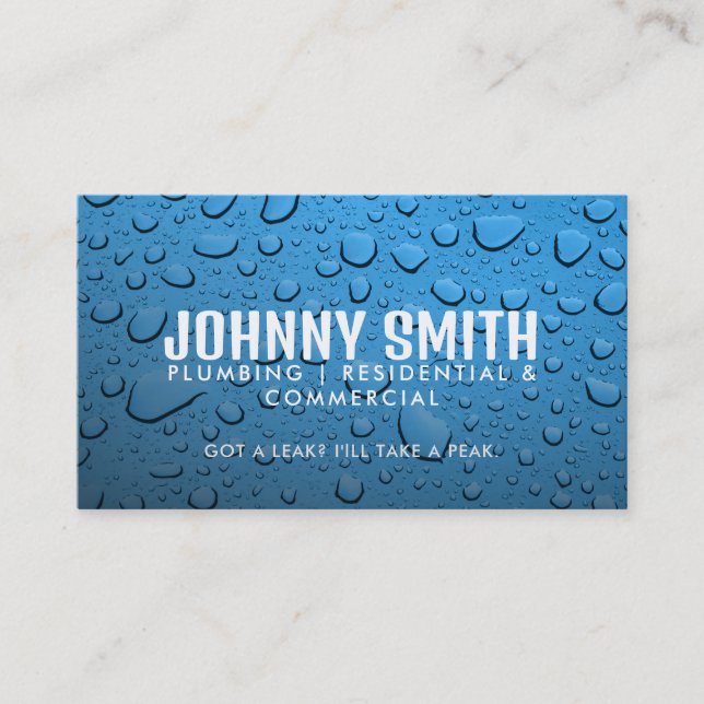 Plumber Slogans Business Cards (Front)