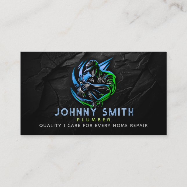 Plumber Slogans Business Cards (Front)