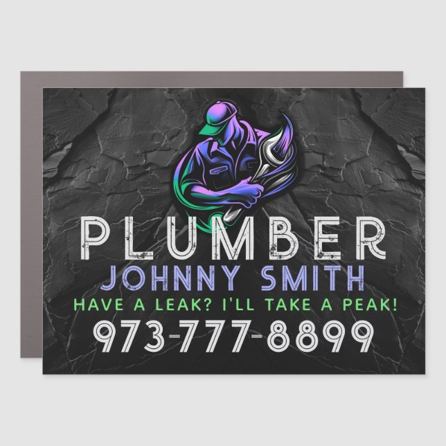 Plumber Slogans Car Magnet (Front)