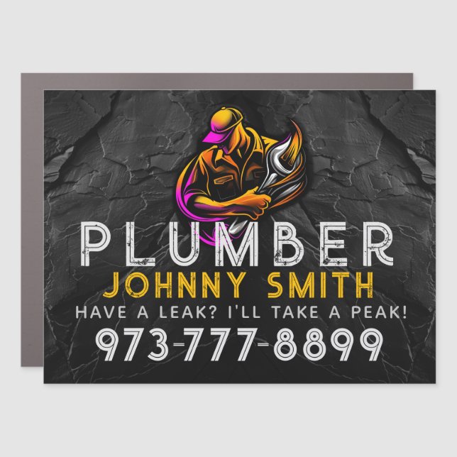Plumber Slogans Car Magnet (Front)