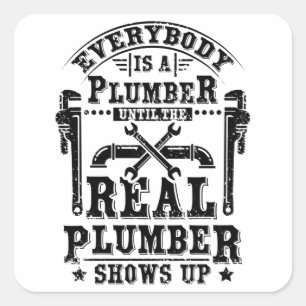 Plumber Square Sticker