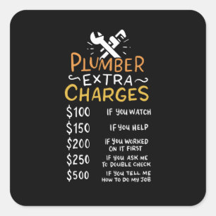 Plumber Square Sticker